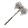 Silvery Two Handed Axe